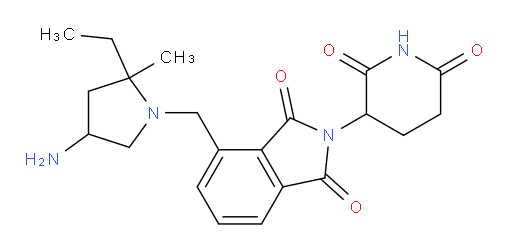 4-[(4-amino-2-ethyl-2-methylpyrrolidin-1-yl)methyl]-2-(2,6-dioxopiperidin-3-yl)-2,3-dihydro-1H-isoindole-1,3-dione