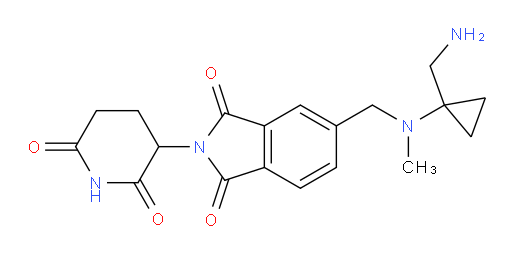 5-({[1-(aminomethyl)cyclopropyl](methyl)amino}methyl)-2-(2,6-dioxopiperidin-3-yl)-2,3-dihydro-1H-isoindole-1,3-dione