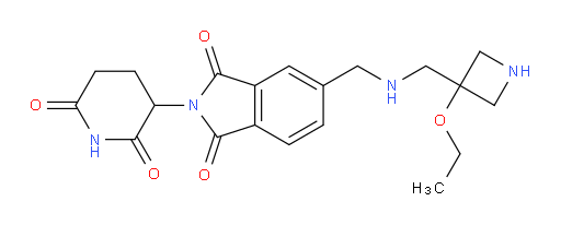 2-(2,6-dioxopiperidin-3-yl)-5-({[(3-ethoxyazetidin-3-yl)methyl]amino}methyl)-2,3-dihydro-1H-isoindole-1,3-dione