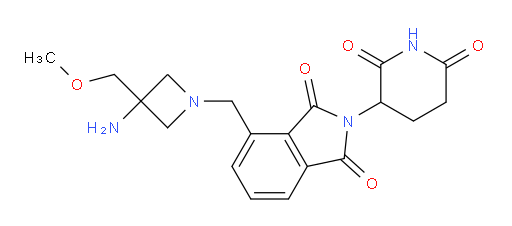 4-{[3-amino-3-(methoxymethyl)azetidin-1-yl]methyl}-2-(2,6-dioxopiperidin-3-yl)-2,3-dihydro-1H-isoindole-1,3-dione
