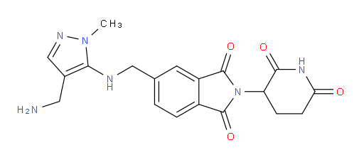 5-({[4-(aminomethyl)-1-methyl-1H-pyrazol-5-yl]amino}methyl)-2-(2,6-dioxopiperidin-3-yl)-2,3-dihydro-1H-isoindole-1,3-dione