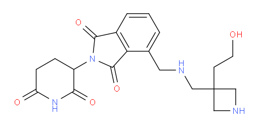 2-(2,6-dioxopiperidin-3-yl)-4-[({[3-(2-hydroxyethyl)azetidin-3-yl]methyl}amino)methyl]-2,3-dihydro-1H-isoindole-1,3-dione
