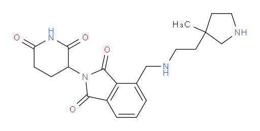 2-(2,6-dioxopiperidin-3-yl)-4-({[2-(3-methylpyrrolidin-3-yl)ethyl]amino}methyl)-2,3-dihydro-1H-isoindole-1,3-dione