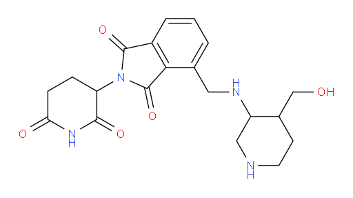 2-(2,6-dioxopiperidin-3-yl)-4-({[4-(hydroxymethyl)piperidin-3-yl]amino}methyl)-2,3-dihydro-1H-isoindole-1,3-dione