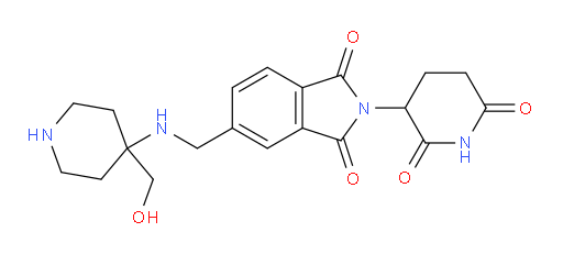 2-(2,6-dioxopiperidin-3-yl)-5-({[4-(hydroxymethyl)piperidin-4-yl]amino}methyl)-2,3-dihydro-1H-isoindole-1,3-dione