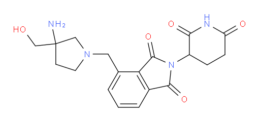 4-{[3-amino-3-(hydroxymethyl)pyrrolidin-1-yl]methyl}-2-(2,6-dioxopiperidin-3-yl)-2,3-dihydro-1H-isoindole-1,3-dione