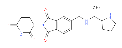 2-(2,6-dioxopiperidin-3-yl)-5-({[1-(pyrrolidin-2-yl)ethyl]amino}methyl)-2,3-dihydro-1H-isoindole-1,3-dione