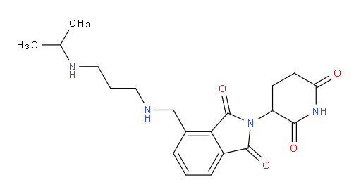 2-(2,6-dioxopiperidin-3-yl)-4-[({3-[(propan-2-yl)amino]propyl}amino)methyl]-2,3-dihydro-1H-isoindole-1,3-dione