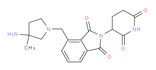 4-[(3-amino-3-methylpyrrolidin-1-yl)methyl]-2-(2,6-dioxopiperidin-3-yl)-2,3-dihydro-1H-isoindole-1,3-dione