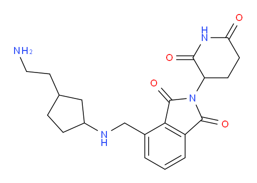 4-({[3-(2-aminoethyl)cyclopentyl]amino}methyl)-2-(2,6-dioxopiperidin-3-yl)-2,3-dihydro-1H-isoindole-1,3-dione