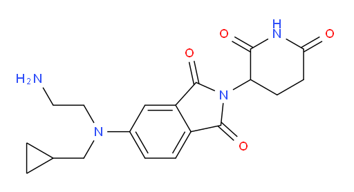 5-[(2-aminoethyl)(cyclopropylmethyl)amino]-2-(2,6-dioxopiperidin-3-yl)-2,3-dihydro-1H-isoindole-1,3-dione