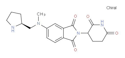 2-(2,6-dioxopiperidin-3-yl)-5-[methyl({[(2S)-pyrrolidin-2-yl]methyl})amino]-2,3-dihydro-1H-isoindole-1,3-dione