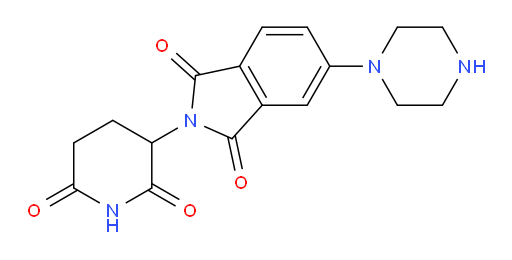 2-(2,6-dioxopiperidin-3-yl)-5-(piperazin-1-yl)-2,3-dihydro-1H-isoindole-1,3-dione