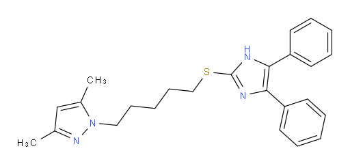 2-{[5-(3,5-dimethyl-1H-pyrazol-1-yl)pentyl]sulfanyl}-4,5-diphenyl-1H-imidazole