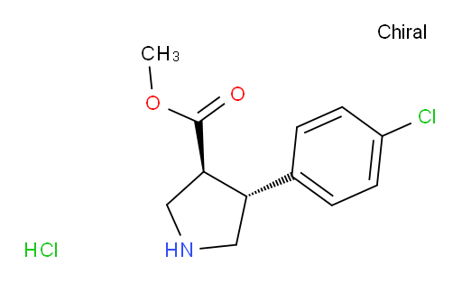 methyl (3S,4R)-4-(4-chlorophenyl)pyrrolidine-3-carboxylate hydrochloride