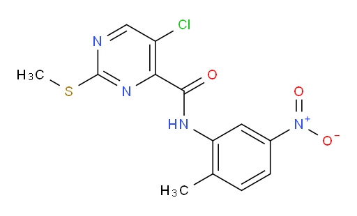 5-chloro-N-(2-methyl-5-nitrophenyl)-2-(methylsulfanyl)pyrimidine-4-carboxamide