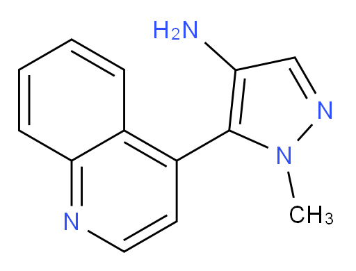 1-methyl-5-(quinolin-4-yl)-1H-pyrazol-4-amine