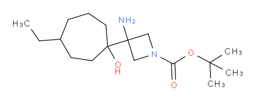 tert-butyl 3-amino-3-(4-ethyl-1-hydroxycycloheptyl)azetidine-1-carboxylate
