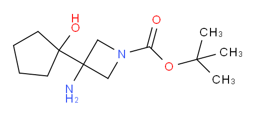 tert-butyl 3-amino-3-(1-hydroxycyclopentyl)azetidine-1-carboxylate