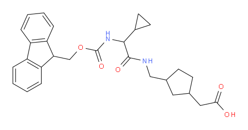 2-(3-{[2-cyclopropyl-2-({[(9H-fluoren-9-yl)methoxy]carbonyl}amino)acetamido]methyl}cyclopentyl)acetic acid