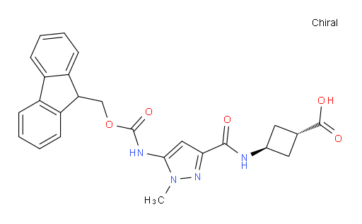 (1r,3r)-3-[5-({[(9H-fluoren-9-yl)methoxy]carbonyl}amino)-1-methyl-1H-pyrazole-3-amido]cyclobutane-1-carboxylic acid
