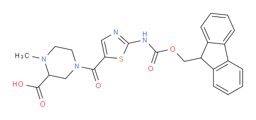 4-[2-({[(9H-fluoren-9-yl)methoxy]carbonyl}amino)-1,3-thiazole-5-carbonyl]-1-methylpiperazine-2-carboxylic acid