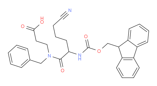 3-[N-benzyl-5-cyano-2-({[(9H-fluoren-9-yl)methoxy]carbonyl}amino)pentanamido]propanoic acid