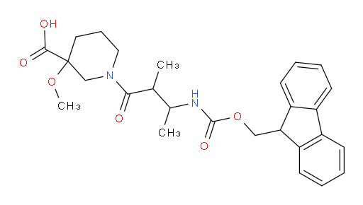 1-[3-({[(9H-fluoren-9-yl)methoxy]carbonyl}amino)-2-methylbutanoyl]-3-methoxypiperidine-3-carboxylic acid