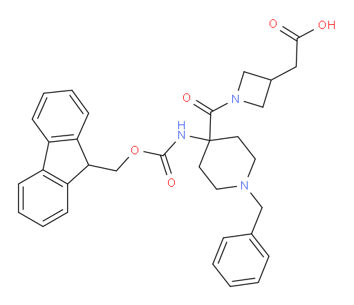 2-{1-[1-benzyl-4-({[(9H-fluoren-9-yl)methoxy]carbonyl}amino)piperidine-4-carbonyl]azetidin-3-yl}acetic acid