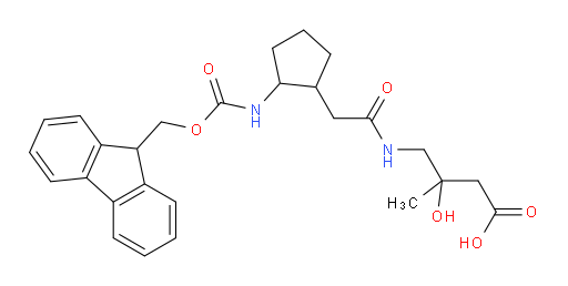 4-{2-[2-({[(9H-fluoren-9-yl)methoxy]carbonyl}amino)cyclopentyl]acetamido}-3-hydroxy-3-methylbutanoic acid