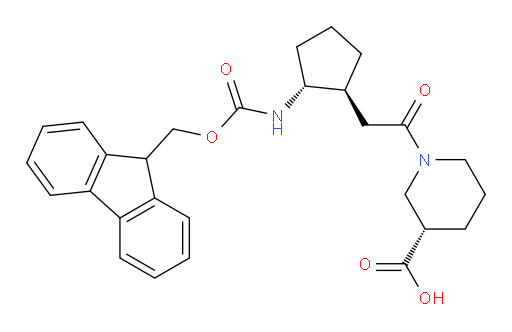 (3S)-1-{2-[(1RS,2SR)-2-({[(9H-fluoren-9-yl)methoxy]carbonyl}amino)cyclopentyl]acetyl}piperidine-3-carboxylic acid