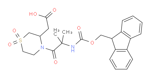 2-{4-[2-({[(9H-fluoren-9-yl)methoxy]carbonyl}amino)-2-methylpropanoyl]-1,1-dioxo-1lambda6-thiomorpholin-3-yl}acetic acid