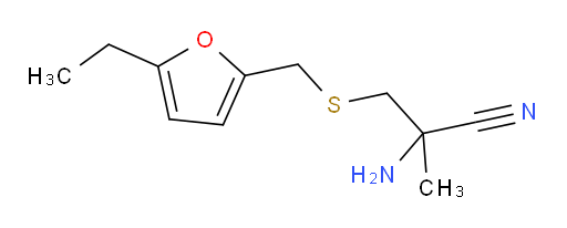 2-amino-3-{[(5-ethylfuran-2-yl)methyl]sulfanyl}-2-methylpropanenitrile