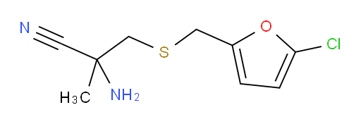 2-amino-3-{[(5-chlorofuran-2-yl)methyl]sulfanyl}-2-methylpropanenitrile