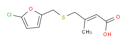 4-{[(5-chlorofuran-2-yl)methyl]sulfanyl}-3-methylbut-2-enoic acid