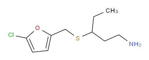 3-{[(5-chlorofuran-2-yl)methyl]sulfanyl}pentan-1-amine