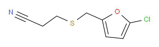 3-{[(5-chlorofuran-2-yl)methyl]sulfanyl}propanenitrile