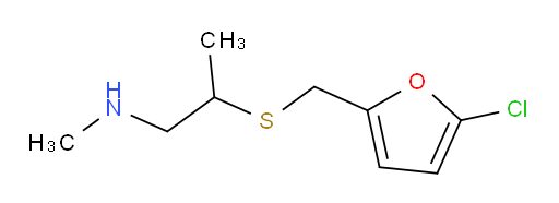 (2-{[(5-chlorofuran-2-yl)methyl]sulfanyl}propyl)(methyl)amine