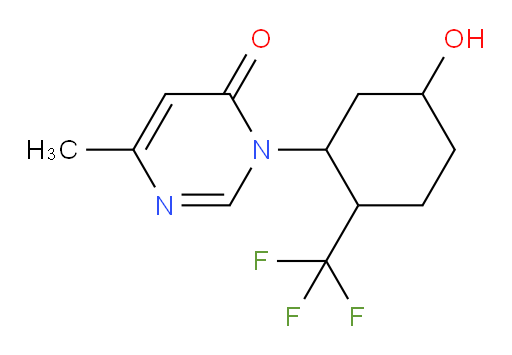 3-[5-hydroxy-2-(trifluoromethyl)cyclohexyl]-6-methyl-3,4-dihydropyrimidin-4-one