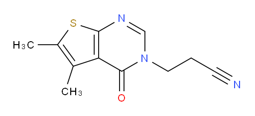 3-{5,6-dimethyl-4-oxo-3H,4H-thieno[2,3-d]pyrimidin-3-yl}propanenitrile