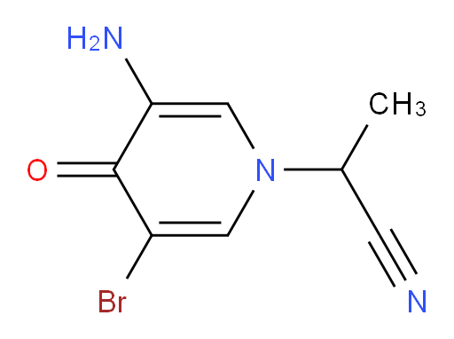 2-(3-amino-5-bromo-4-oxo-1,4-dihydropyridin-1-yl)propanenitrile