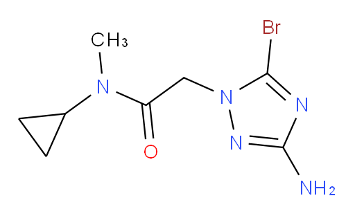 2-(3-amino-5-bromo-1H-1,2,4-triazol-1-yl)-N-cyclopropyl-N-methylacetamide