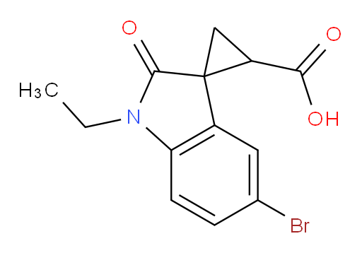 5'-bromo-1'-ethyl-2'-oxo-1',2'-dihydrospiro[cyclopropane-1,3'-indole]-2-carboxylic acid