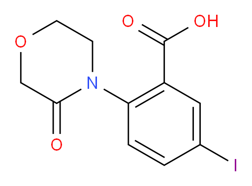 5-iodo-2-(3-oxomorpholin-4-yl)benzoic acid