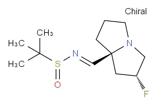 (E)-N-(((2R,7aS)-2-fluorohexahydro-1H-pyrrolizin-7a-yl)methylene)-2-methylpropane-2-sulfinamide