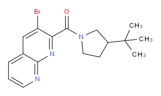 (3-bromo-1,8-naphthyridin-2-yl)(3-(tert-butyl)pyrrolidin-1-yl)methanone