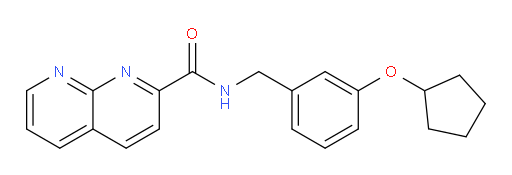 N-(3-(cyclopentyloxy)benzyl)-1,8-naphthyridine-2-carboxamide