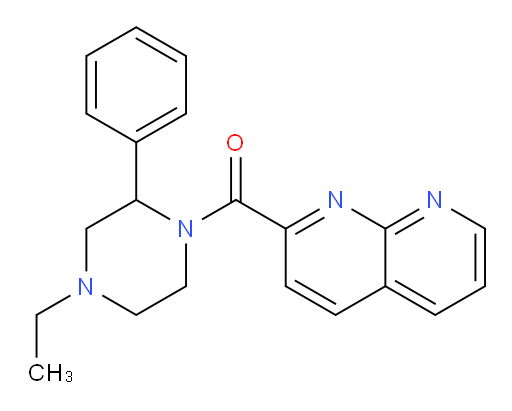 (4-ethyl-2-phenylpiperazin-1-yl)(1,8-naphthyridin-2-yl)methanone