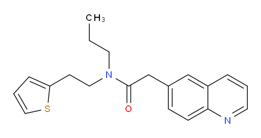 N-propyl-2-(quinolin-6-yl)-N-(2-(thiophen-2-yl)ethyl)acetamide