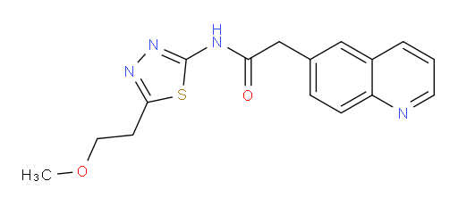 N-(5-(2-methoxyethyl)-1,3,4-thiadiazol-2-yl)-2-(quinolin-6-yl)acetamide